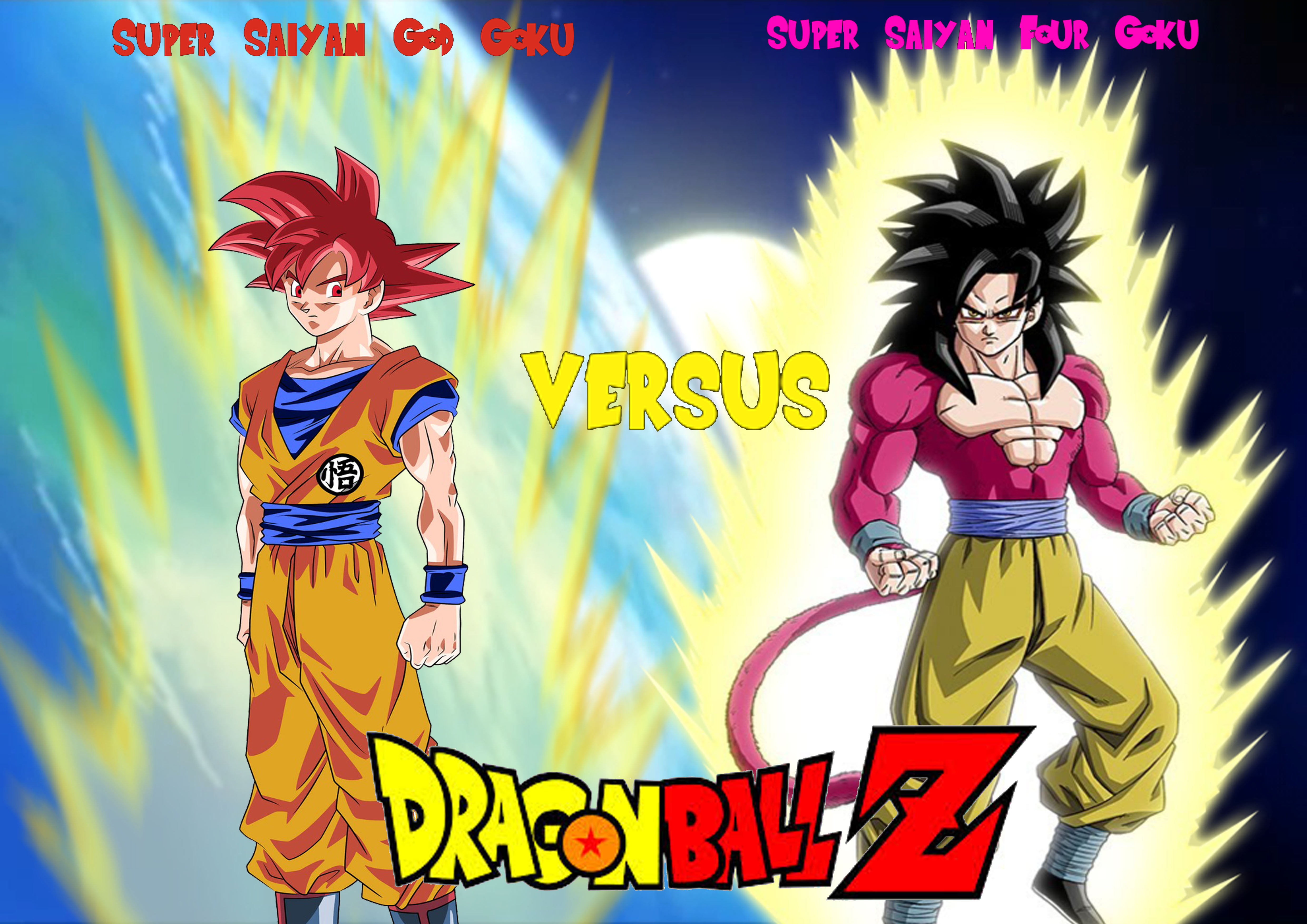 Super Saiyan God Vs Super Saiyan 4
