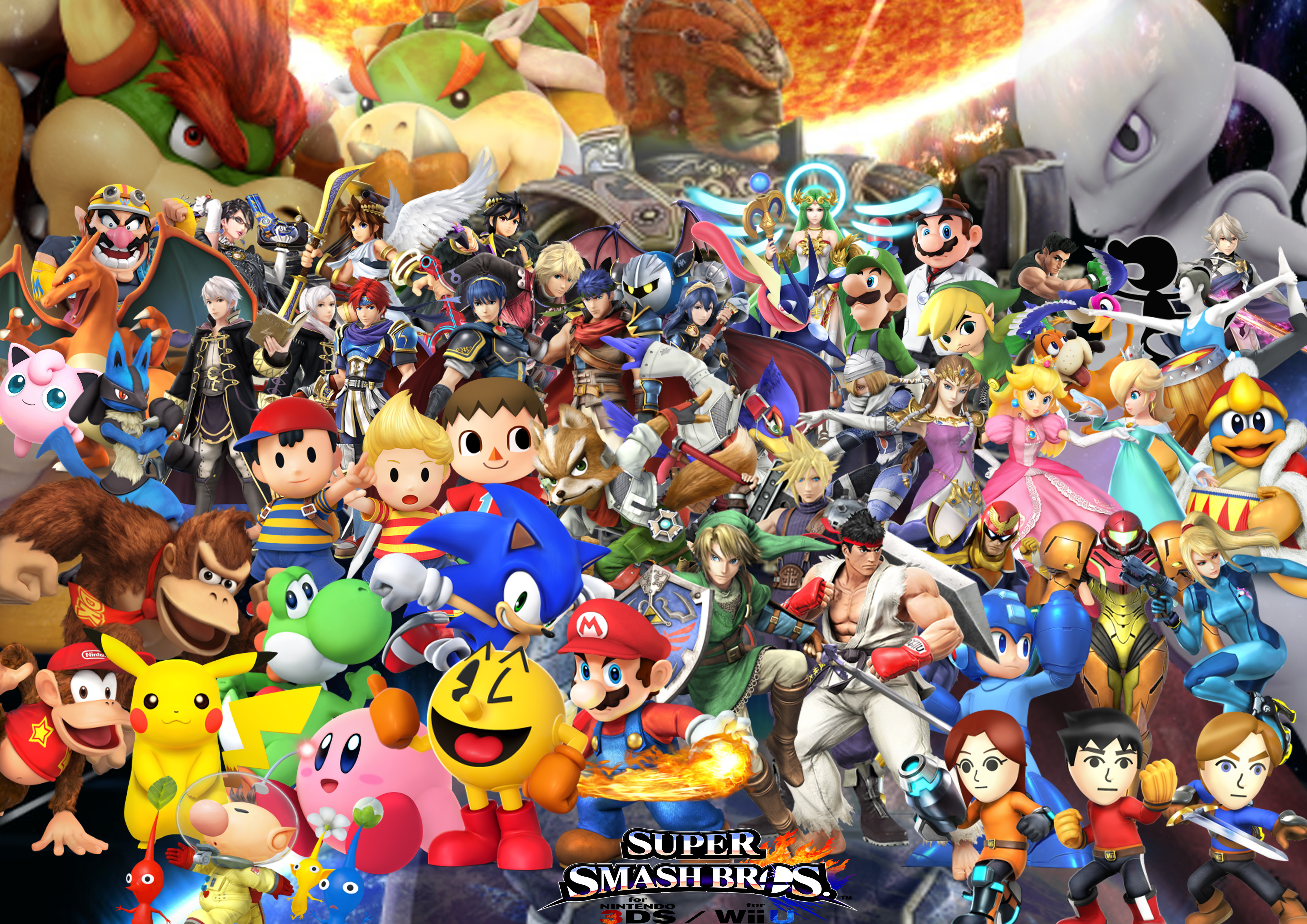 Super Smash Bros WII U and 3DS Characters with DLC by SuperSaiyanCrash ...