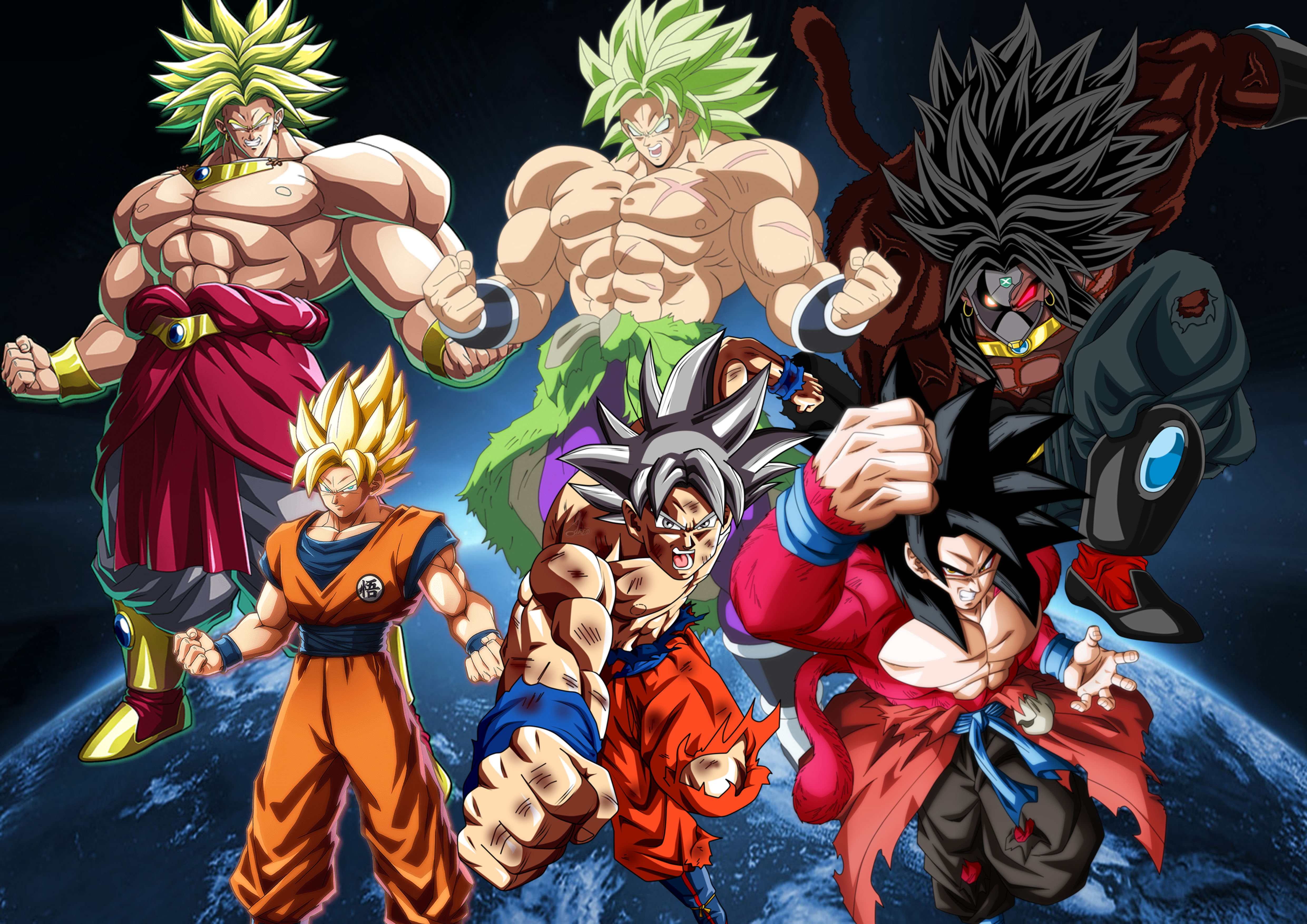 Goku y Vegeta vs Broly by UniversalLG on DeviantArt