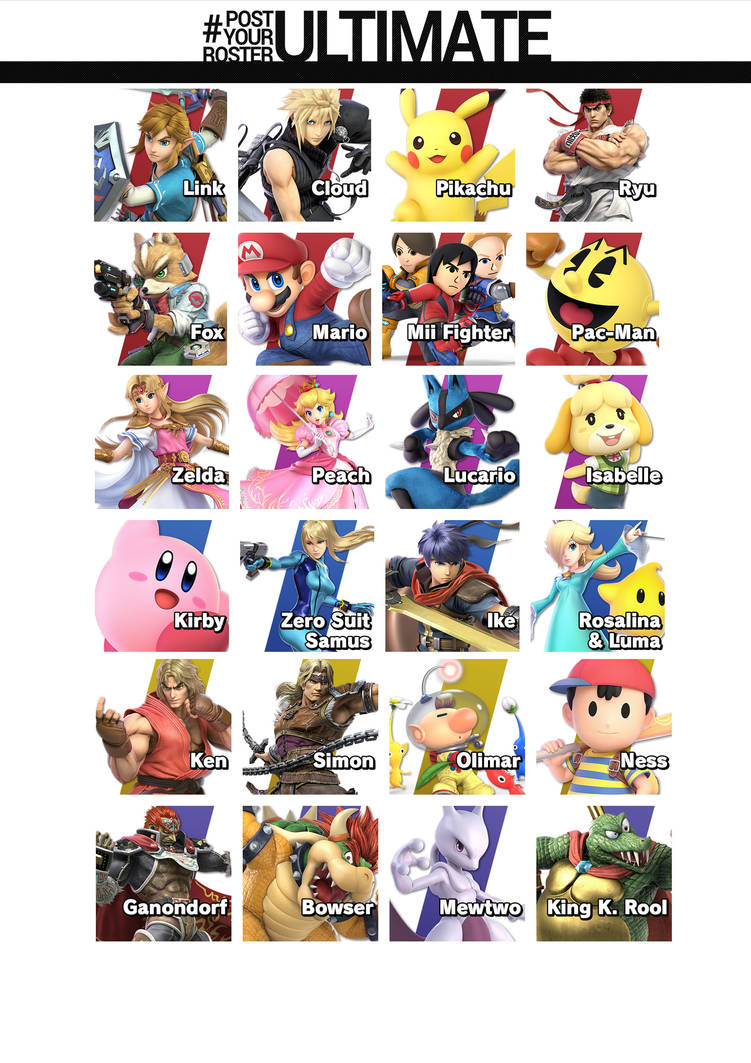 Sbbu Roster SSBU Main roster by SuperSaiyanCrash on DeviantArt