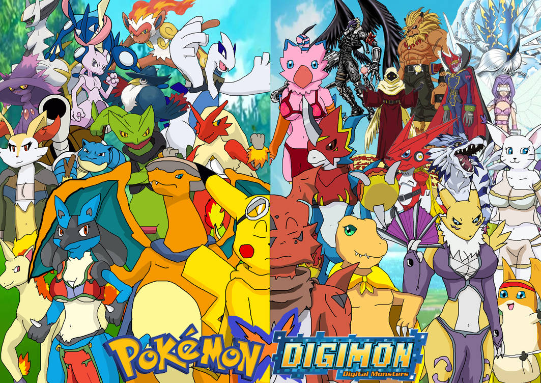 Los más fuertes  Digimon wallpaper, Pokemon vs digimon, Pokemon manga
