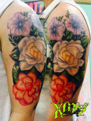 Floral half sleeve