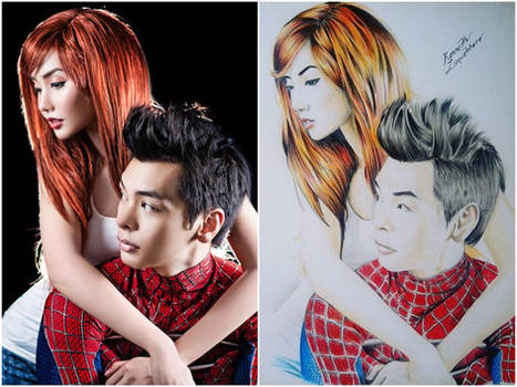 Alodia Gosiengfiao with Spiderman/Drawing!