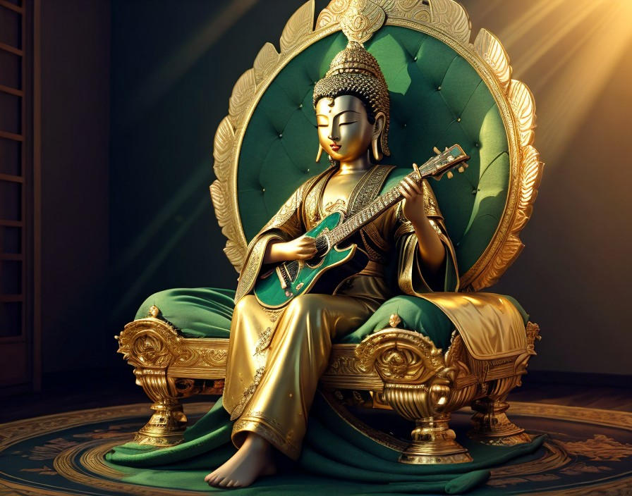 a buddha with a guitar by kevingarciac on DeviantArt