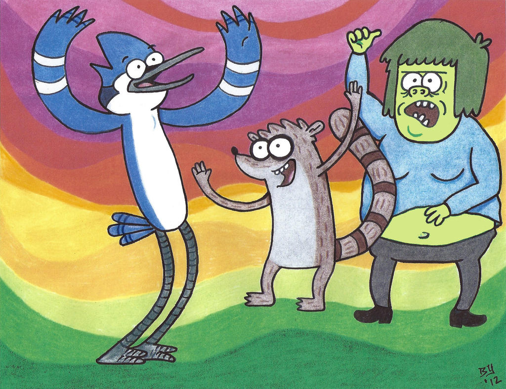 MORDECAI, RIGBY AND MUSCLE MAN. by TallToonist on DeviantArt