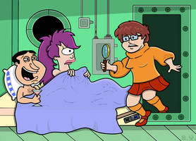 Quagmire,Leela and Velma