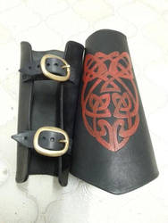 Blood Knot Leather Arm Bracers