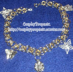 9' gold and silver anklet