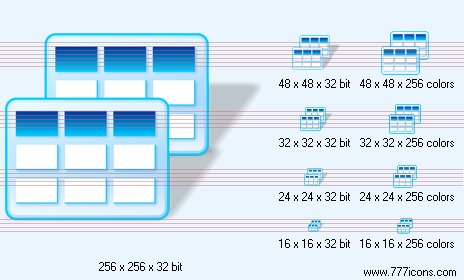 Tables with shadow Icon