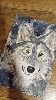 Wolf painting