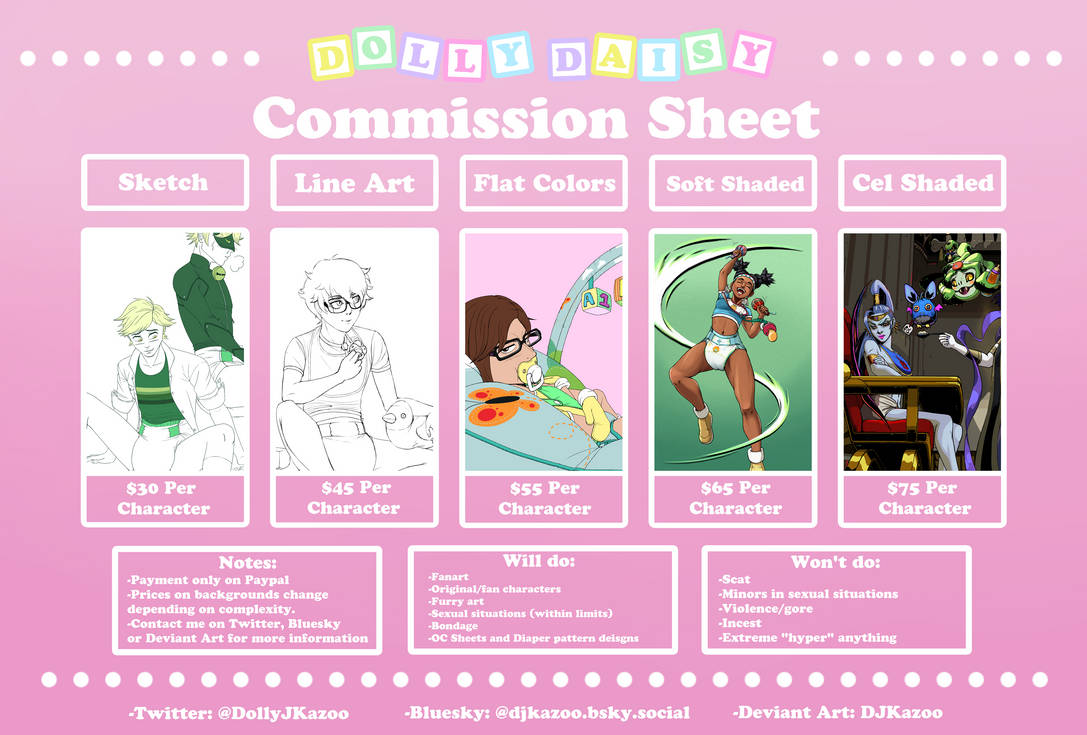 Commission sheet