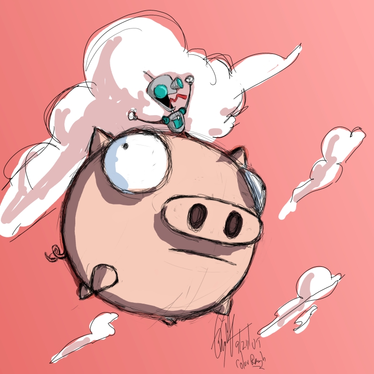 Gir on a Flying Pig