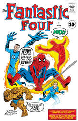 Fantastic Four and Spiderman by Don Simpson