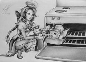 Baker Leona baking a teemo turkey 