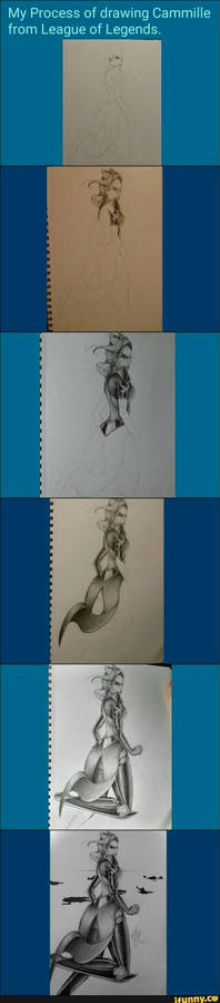 My process of drawing Camille