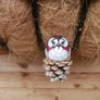 SOLD Handmade hanging christmas owl decoration