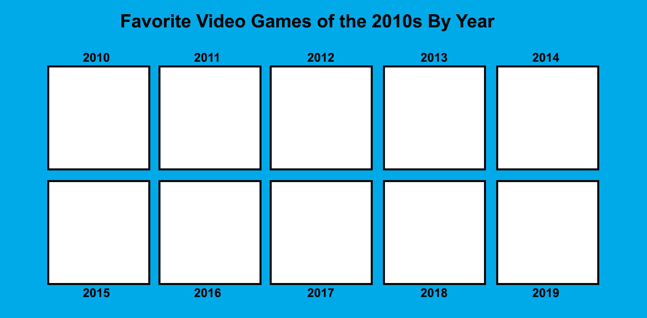 Favorite Video Games of the 2010s By Year Template by RazorRex on Favorite Video Games of the 2010s By Year Template by RazorRex on