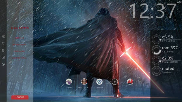 New rainmeter setup and wallpaper 