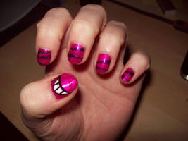Cheshire Cat Inspired Nails