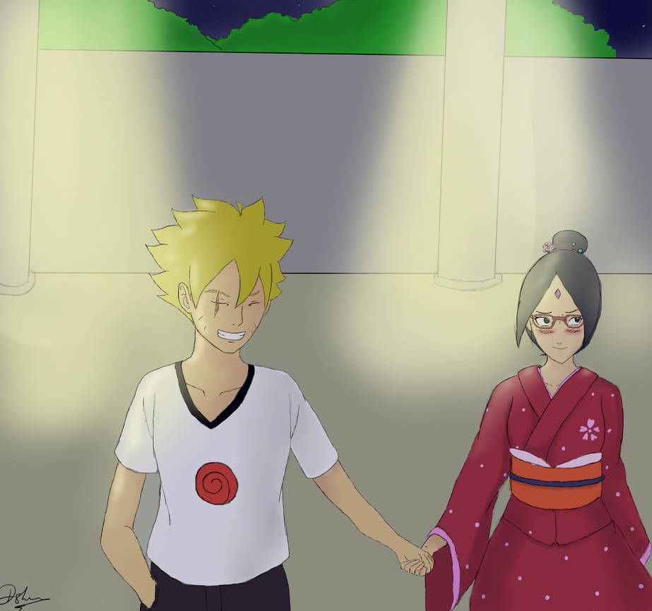 Boruto and Sarada's date by DanyShiny on DeviantArt