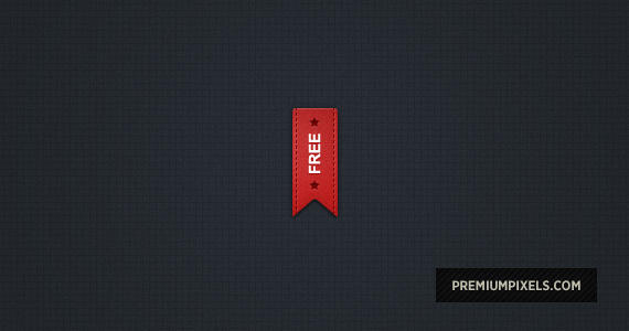 Pretty Red Ribbon - Free PSD