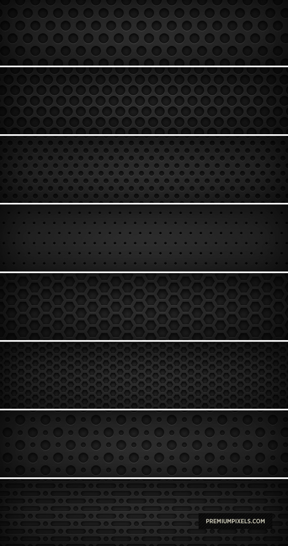 8 Dark Metal Grid Patterns