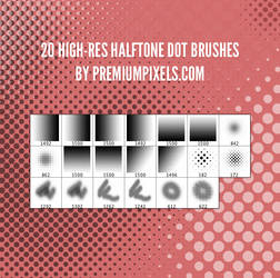 20 Free Halftone Dot Brushes