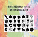 28 High-Res Acrylic Brushes