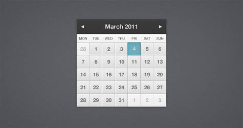 Pretty Little Calendar PSD