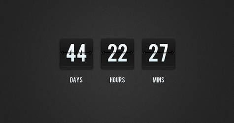 Flip Clock Countdown PSD