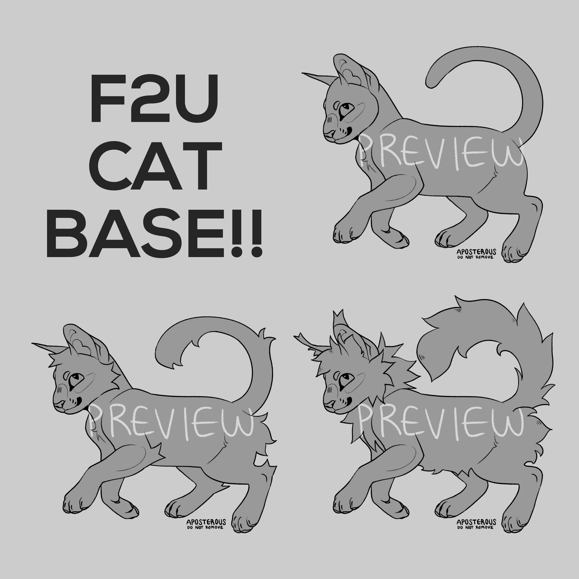 F2U Cat Base by Aposterous on DeviantArt