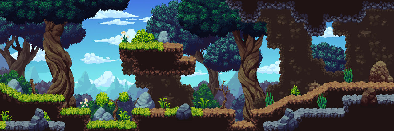 Tile Set Side Scroll Sidescroller's Forest Tileset by Enr1C0o on DeviantArt