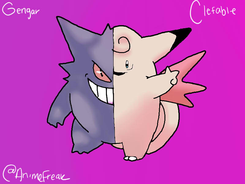 Clefable In Love Gengar Clefable Commission by Anime0Freak on DeviantArt