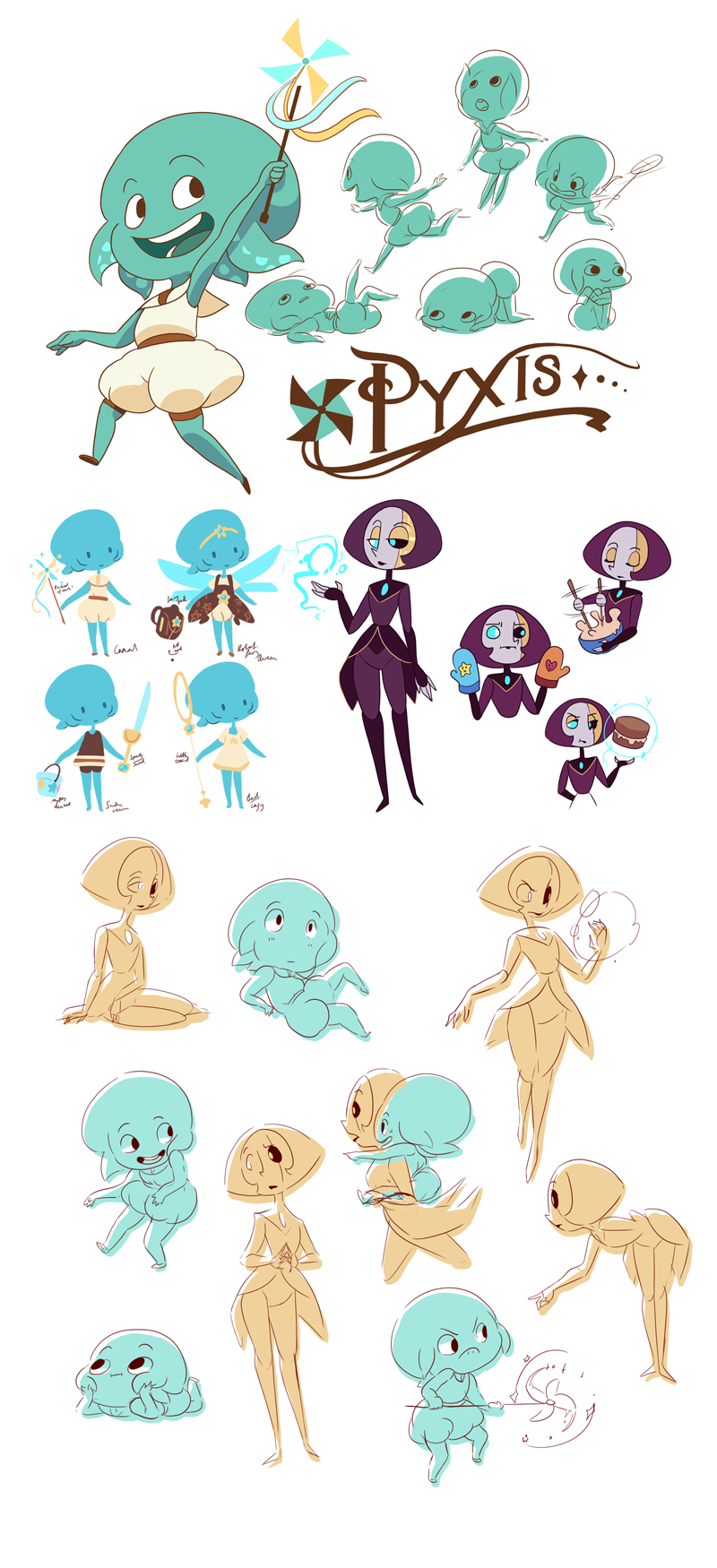 Pyxis and Astrid Sketchdump