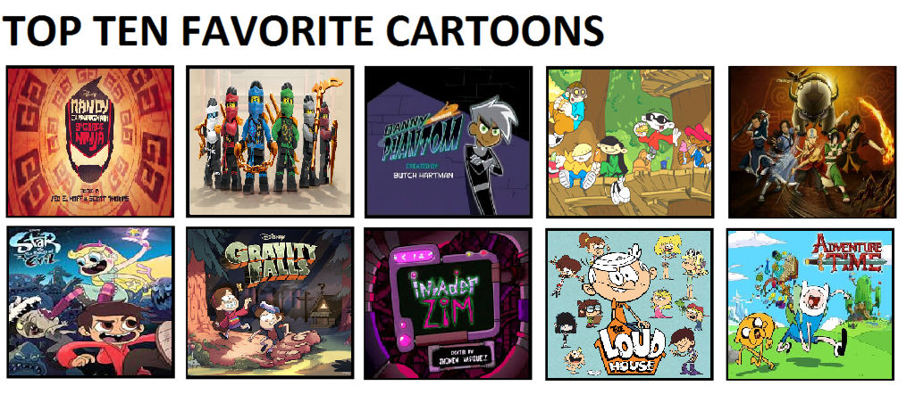 My Top 10 Favorite Cartoons by DigiNinja14 on DeviantArt
