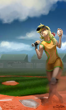 Human High School Ponies: Softball Applejack