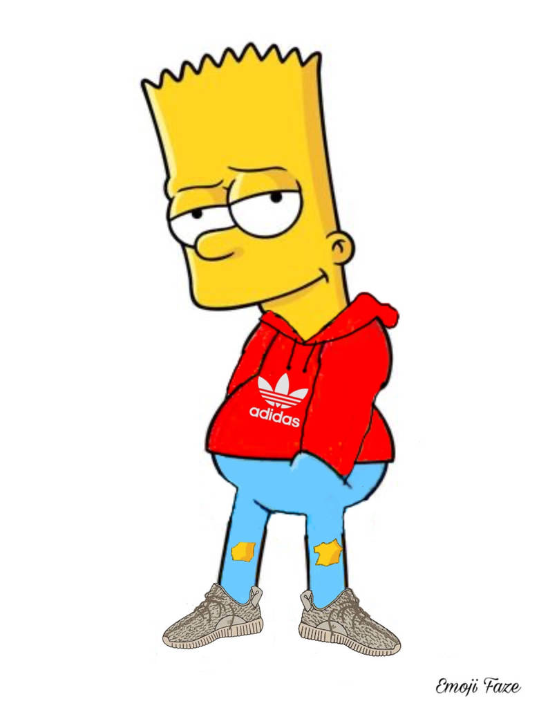 Bart Simpson Wearing An Adidas Hoodie By Emojifaze On Deviantart