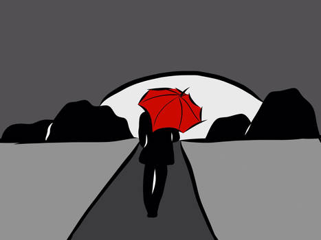 Red umbrella