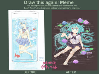BOTTLE MIKU : Before and after meme -Hatsune Miku