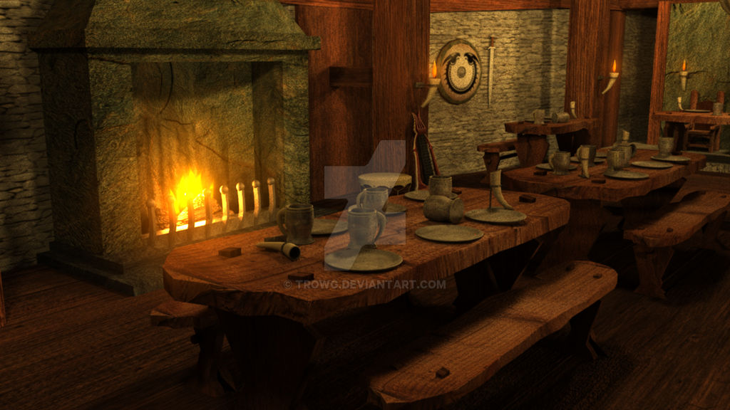 Viking hall by trowg on DeviantArt