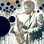 Cosmic african Saxophonist