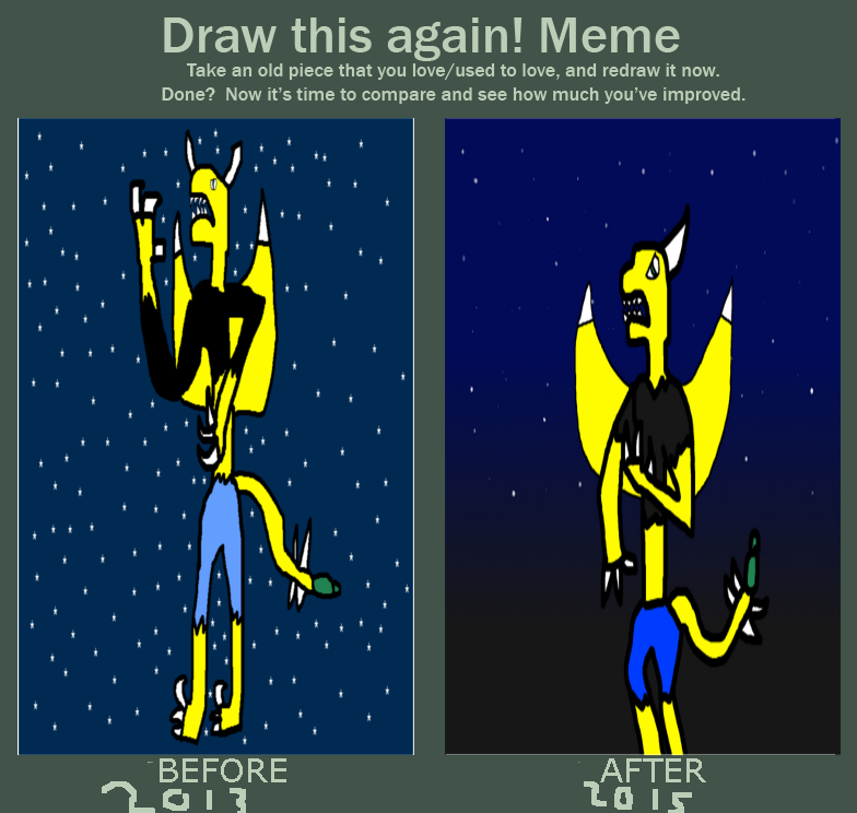 meme  before and after Weredinosaurs