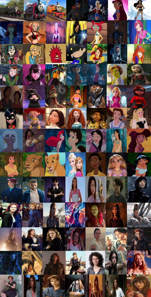 Characters Collages Deviantart My favorite female character collage by dmonahan9 on DeviantArt