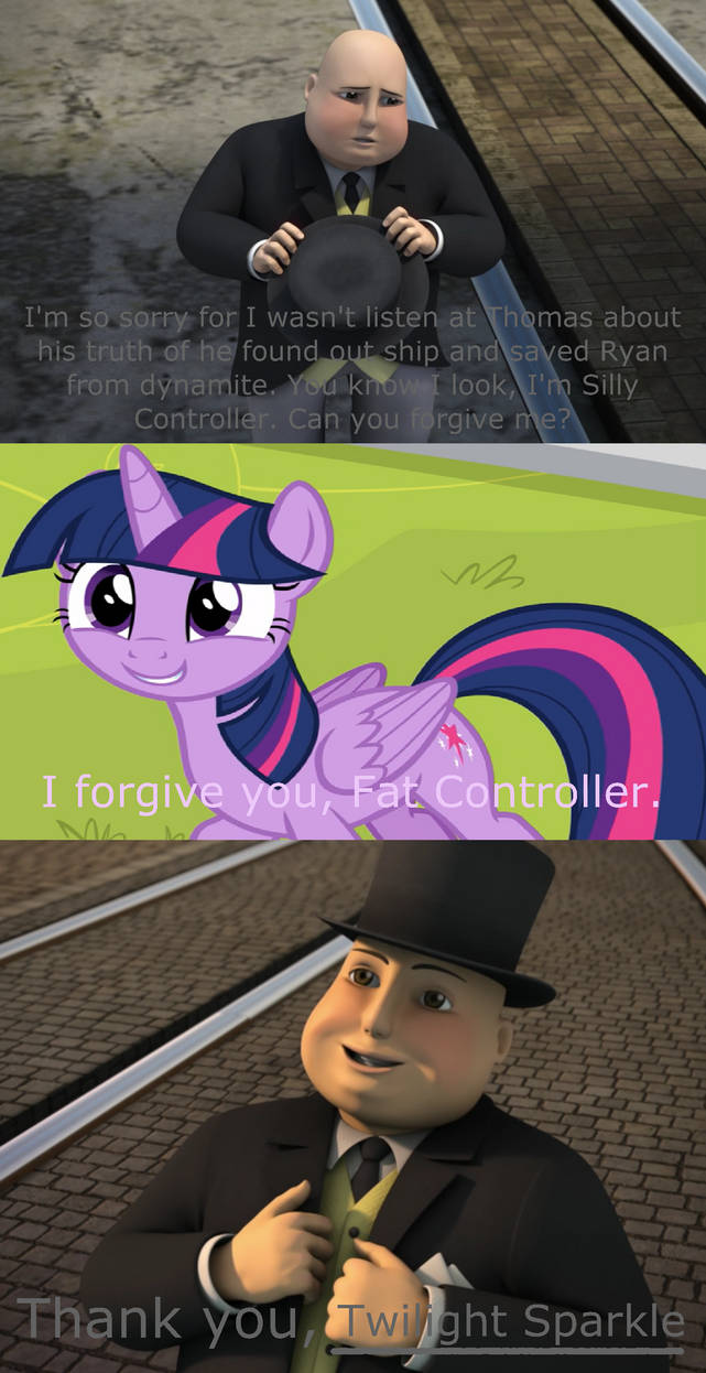 Fat Controller Pride Twilight Sparkle accepts Fat Controller's apology by dmonahan9 on ...