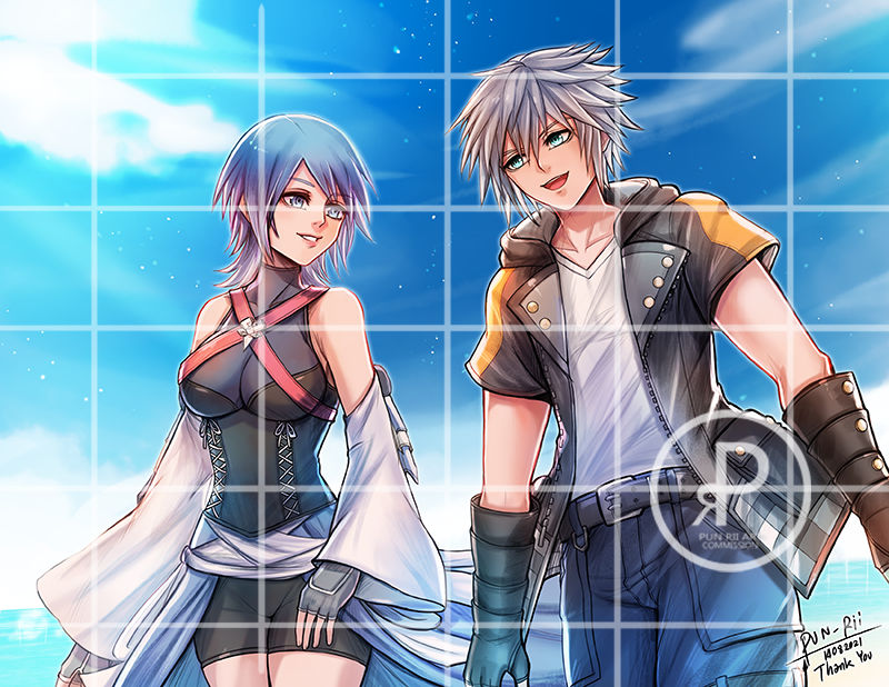 Aqua-Riku (Commission) by Pun-Rii on DeviantArt