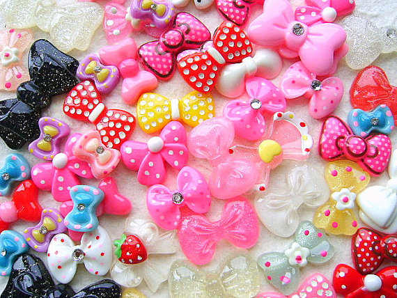 Kawaii Cabochons MIX 50 Bows