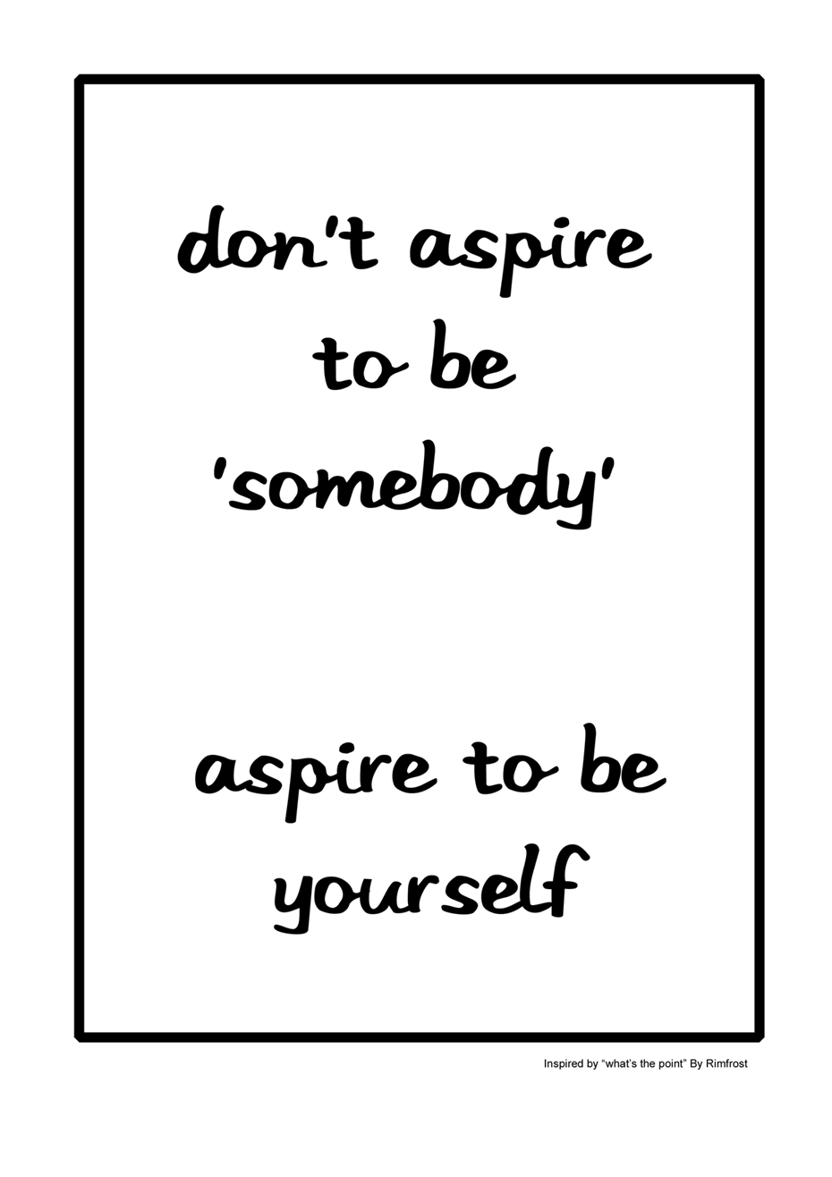 Be Yourself