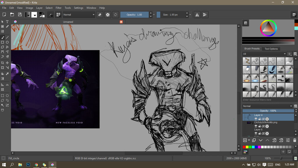 Fathomless Draw No lift drawing challenge (Faceless Void) by blackthestar on DeviantArt