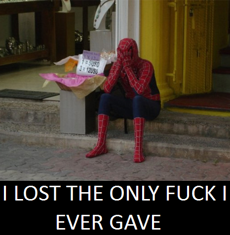 Sad spiderman