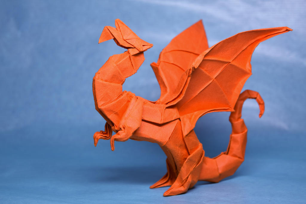 Origami birthday dragon